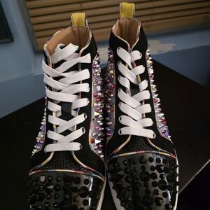 Studded Black High-Top Sneakers